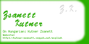 zsanett kutner business card